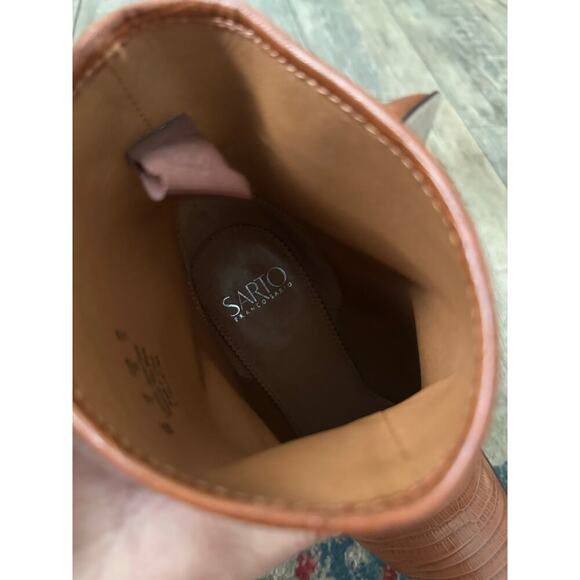 SARTO by Franco Sarto Women's Brown Valentina Pointed Toe Western Bootie Size 8 - Picture 6 of 9